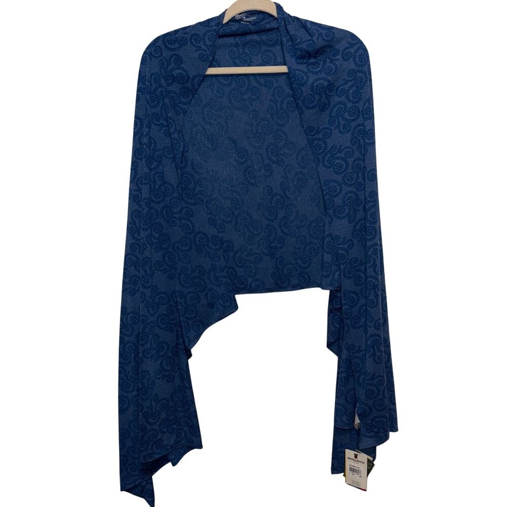 NWT Woolrich Womens Journey Wrap Blue Patterned Lightweight Versatile 27"x80"